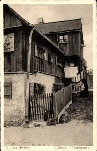 Ak Haidhausen München Bayern, in der Grube