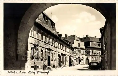 Ak Volkach am Main Unterfranken, Teilansicht, Tor