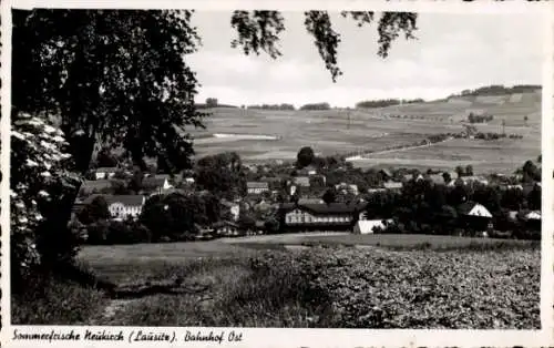 Ak Neukirch in der Lausitz, Blick zum Bahnhof Ost, Umgebung