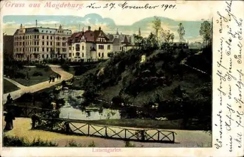 Ak Magdeburg an der Elbe, Luisengarten