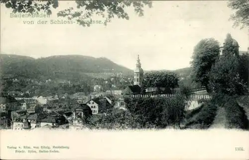 Ak Baden Baden am Schwarzwald, Schloss-Terrasse