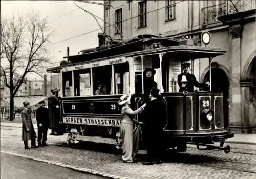 Ak Gera in Thüringen, 75 Jahre Geraer Straßenbahn, Historischer Triebwagen Nr. 19, Baujahr 1905