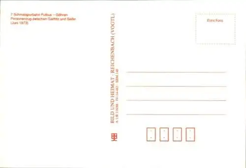 Ak Insel Rügen, Schmalspurbahn Rasender Roland, Personenzug zwischen Garftitz und Sellin