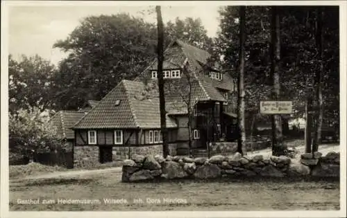 Ak Wilsede Bispingen im Heidekreis, Gasthof zum Heidemuseum, Inh. Dora Hinrichs