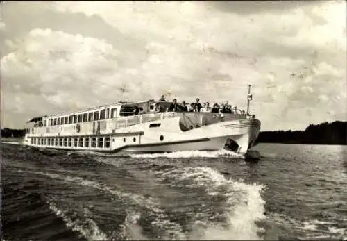 Ak Berlin Köpenick Rahnsdorf, Luxusfahrgastschiff der Weißen Flotte