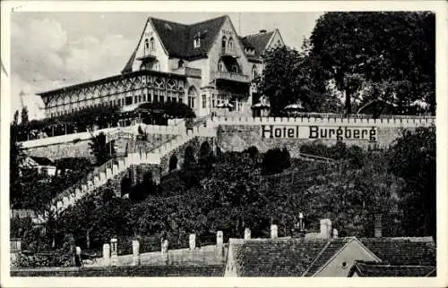 Ak Dresden Nordost Loschwitz, Hotel und Restaurant Burgberg