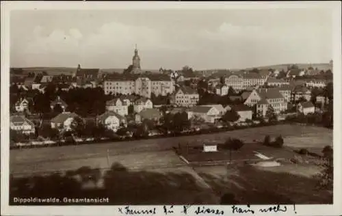 Ak Dippoldiswalde im Osterzgebirge, Gesamtansicht der Ortschaft