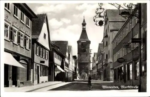 Ak Winnenden Waiblingen im Rems Murr Kreis, Partie auf der Marktstraße