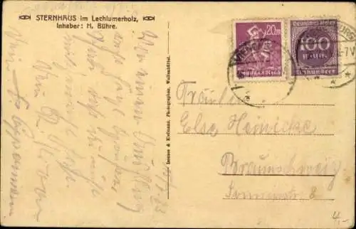 Ak Wolfenbüttel in Niedersachsen, Waldrestaurant Sternhaus, Lechlumer Holz