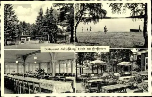 Ak Großensee in Schleswig Holstein, Restaurant Schlossberg am Großensee, Stormarnsche Schweiz