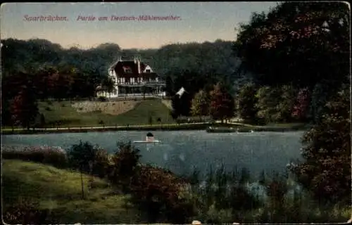 Ak Saarbrücken a.d. Saar, Deutsch Mühlenweiher