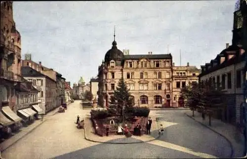 Ak Landau in der Pfalz, Blick auf den Postplatz, Geschäfte, Häuser