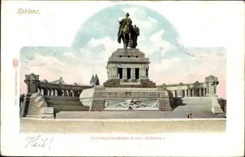 Ak Koblenz am Rhein, Kaiser Wilhelm Denkmal