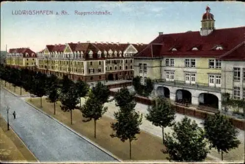 Ak Ludwigshafen am Rhein, Blick in die Rupprechtstraße