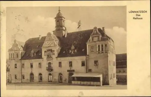 Ak Lommatzsch in Sachsen, Rathaus
