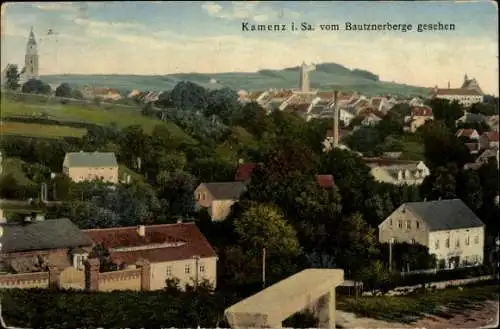 Ak Kamenz in Sachsen, Blick vom Bautznerberg