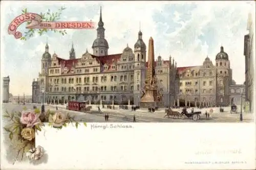 Litho Dresden Altstadt, Königliches Schloss