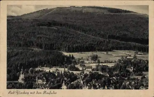 Ak Świeradów Zdrój Bad Flinsberg Isergebirge Schlesien, Gesamtansicht, Heufuder