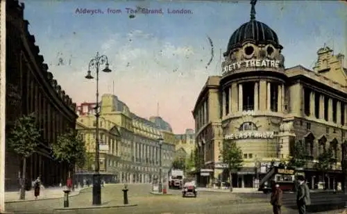 Ak London City England, Aldwych from The Strand, The Last Waltz