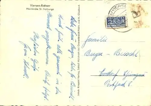 Ak Rahser Viersen in Nordrhein Westfalen, Pfarrkirche St. Notburga