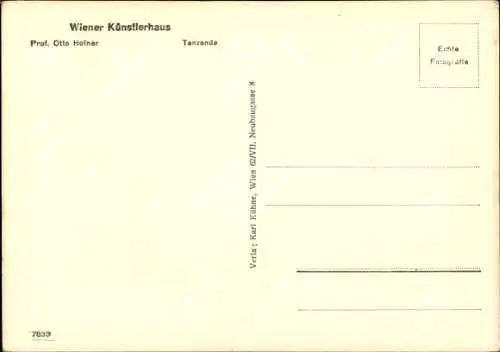 Ak Plastik von Otto Hofner, Tanzende, Wiener Künstlerhaus