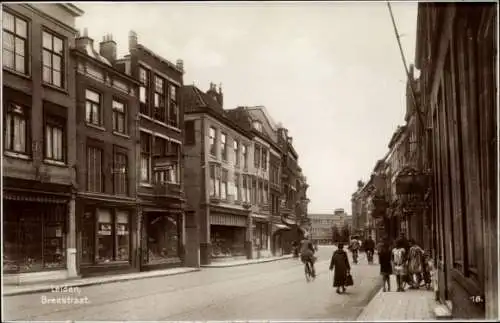 Ak Leiden Südholland Niederlande, Breestraat