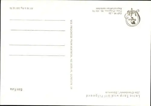 Ak Schauspielerin Lotte Tarp, Schauspieler Ulf Pilgaard, Die Olsenbande