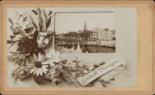 Passepartout Foto Vlissingen Zeeland Niederlande, Teilansicht, Kanal, Brücke