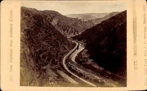 Kabinett Foto Reimerzhoven Altenahr im Ahrtal, Blick vom Weißen Kreuz, 1880