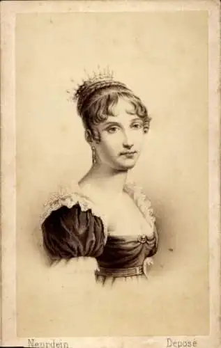 CdV Königin Hortense de Beauharnais, Portrait