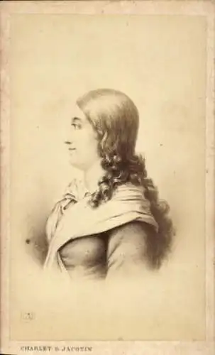 CdV Madame Roland, Jeanne-Marie Roland de La Platière, Schriftstellerin, französ. Revolution