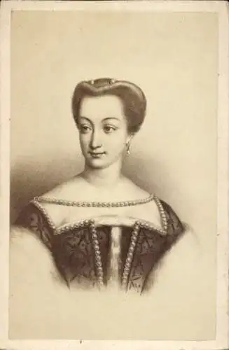 CdV Diane, Diana von Poitiers, Herzogin von Valentinois, Herzogin von Étampes, Portrait