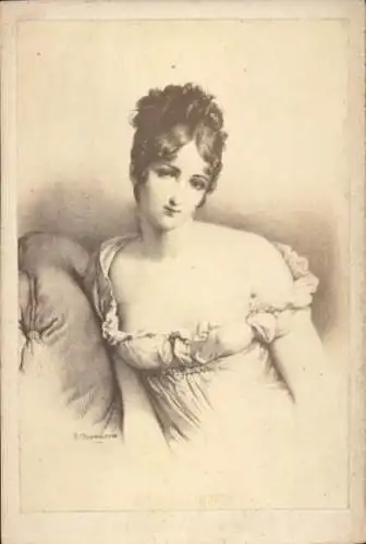 CdV Madame Récamier, Julie Récamier, Jeanne Françoise Julie Adélaïde Bernard, Portrait