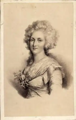 CdV Madame Elisabeth von Bourbon, Portrait