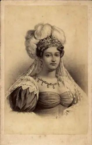 CdV Herzogin von Angoulême, Marie Thérèse Charlotte de Bourbon, historisches Portrait