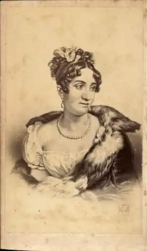 CdV Mademoiselle Mars, Anne-Françoise-Hippolyte Boutet, Schauspielerin, Portrait