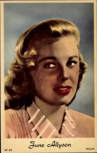 Ak Schauspielerin June Allyson, Portrait