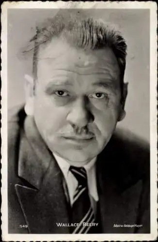 Ak Schauspieler Wallace Beery, Portrait