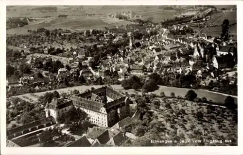 Ak Ellwangen an der Jagst Württemberg, Fliegeraufnahme