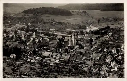 Ak Tiengen am Oberrhein, Fliegeraufnahme