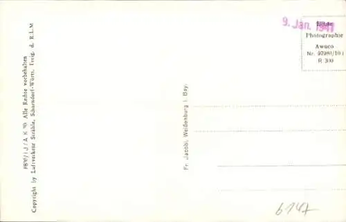 Ak Weißenburg in Mittelfranken Bayern, Fliegeraufnahme