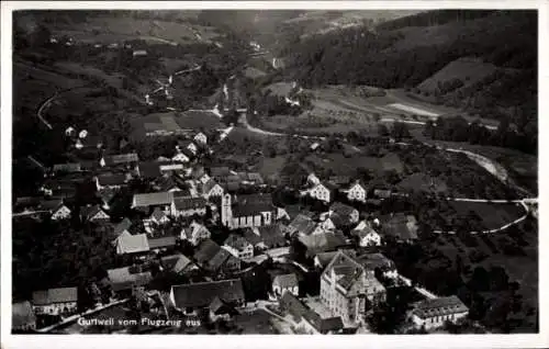 Ak Gurtweil Waldshut Tiengen am Hochrhein, Fliegeraufnahme