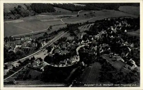 Ak Burgstall Burgstetten an der Murr, Fliegeraufnahme