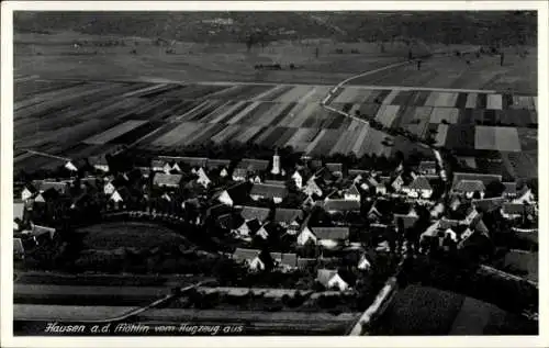 Ak Hausen an der Möhlin Bad Krozingen im Breisgau Schwarzwald, Fliegeraufnahme