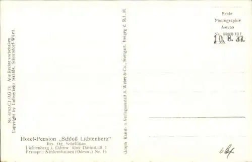 Ak Lichtenberg Fischbachtal im Odenwald, Fliegeraufnahme, Schloss