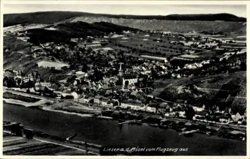 Ak Lieser an der Mosel, Fliegeraufnahme