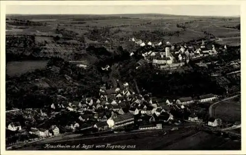 Ak Krautheim an der Jagst Baden, Fliegeraufnahme