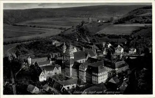 Ak Schöntal an der Jagst Württemberg, Kloster Schönthal, Fliegeraufnahme