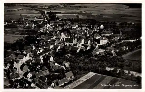 Ak Schrozberg in Württemberg, Fliegeraufnahme