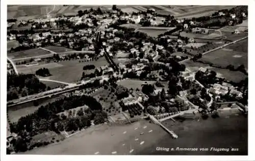 Ak Utting am Ammersee Oberbayern, Fliegeraufnahme